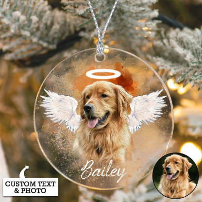 Personalized Pet Memorial Photo Acrylic Ornament