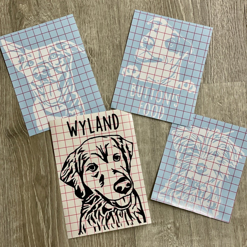 Custom Dog Car Decal Personalized Gift for Dog Lover Pet Portrait Decal