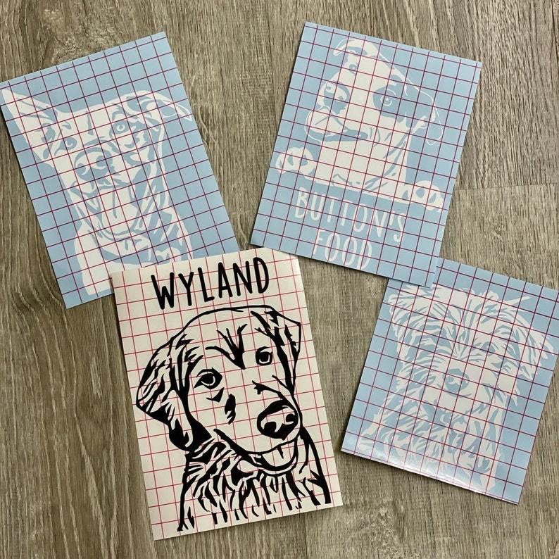 Custom Dog Car Decal Personalized Gift for Dog Lover Pet Portrait Decal