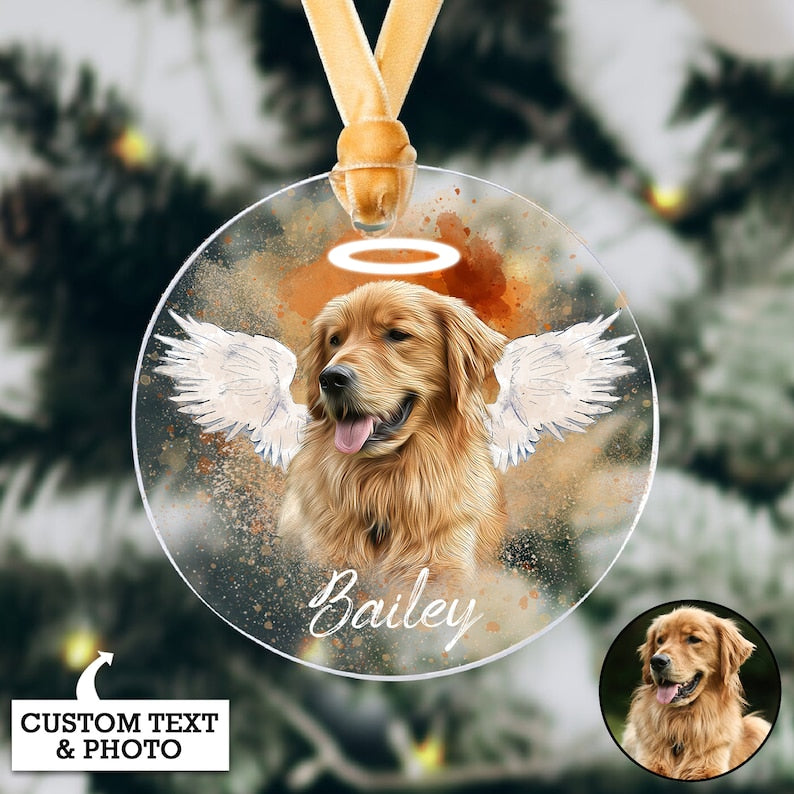 Personalized Pet Memorial Photo Acrylic Ornament