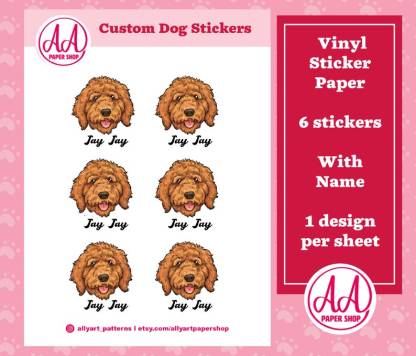Custom Dog Portrait Stickers Pet Memorial Gifts 