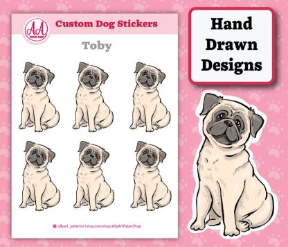 Custom Dog Portrait Stickers Pet Memorial Gifts 