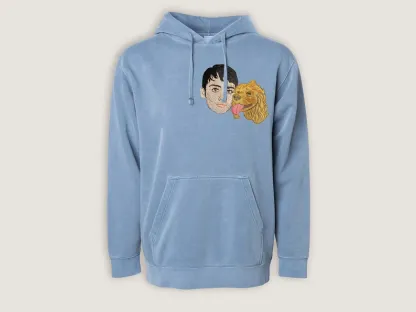 Personalized Pet Portrait Embroidery Sweatshirt Hoodie