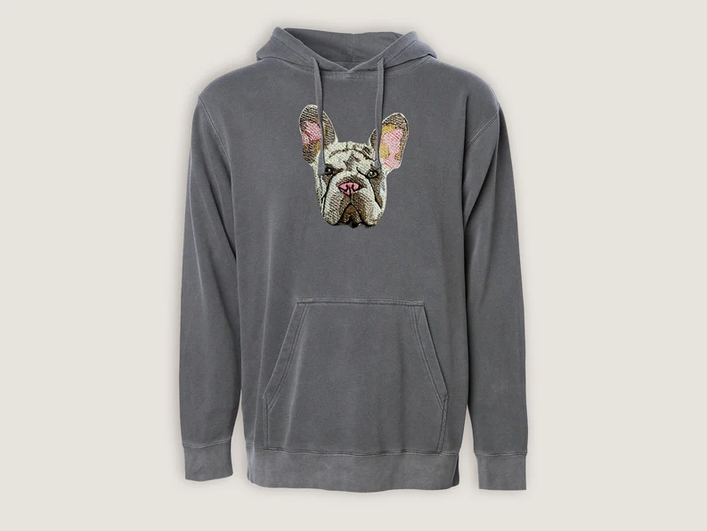 Personalized Pet Portrait Embroidery Sweatshirt Hoodie