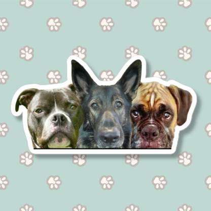 Custom Dog Car Decal From Photo Vinyl Waterproof Removable Outdoor 