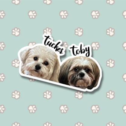 Custom Dog Car Decal From Photo Vinyl Waterproof Removable Outdoor 