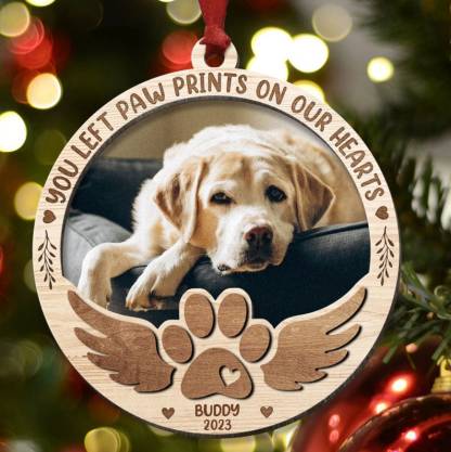 Custom Dog Photo Ornament Dog Memorial Gift