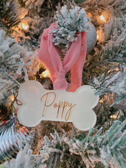 Custom Acrylic Dog Bone Ornament