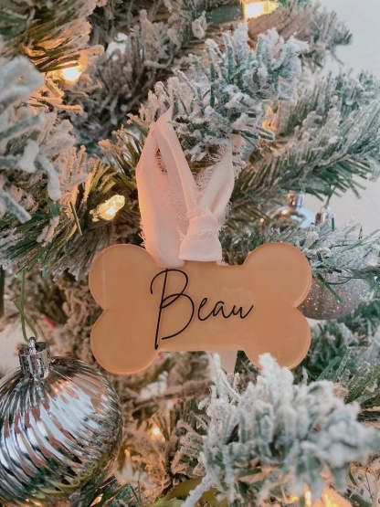 Custom Acrylic Dog Bone Ornament