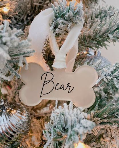 Custom Acrylic Dog Bone Ornament