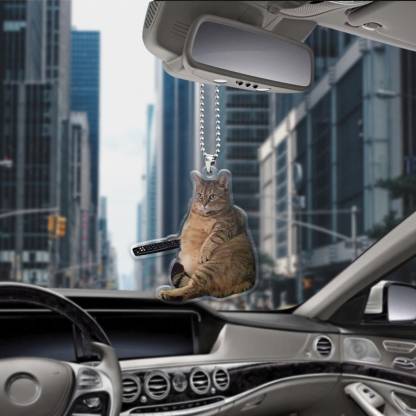 Custom Pet Photo Car Hanging Car Photo Ornament Drive Safe Daddy Customized Cat Photo Car Hanging Car Decor Gift for Dad Car Ornament