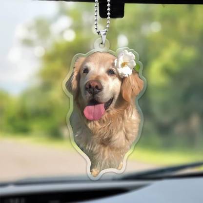 Custom Pet Photo Car Hanging Car Photo Ornament Drive Safe Daddy Customized Cat Photo Car Hanging Car Decor Gift for Dad Car Ornament