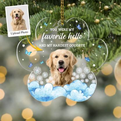 Custom Dog Photo Ornament Dog Memorial Ornament Pet Memorial Gifts