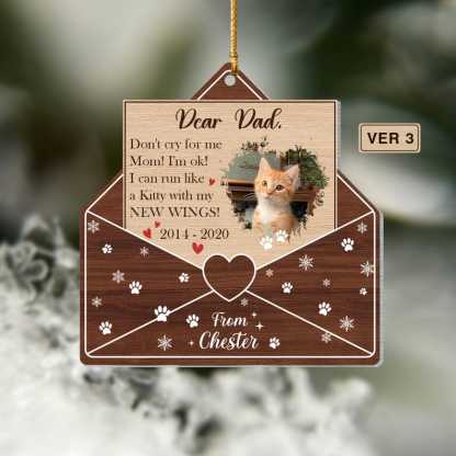 Custom Photo A Letter From Heaven Dog Cat Pet Memorial Gift