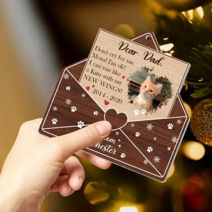 Custom Photo A Letter From Heaven Dog Cat Pet Memorial Gift