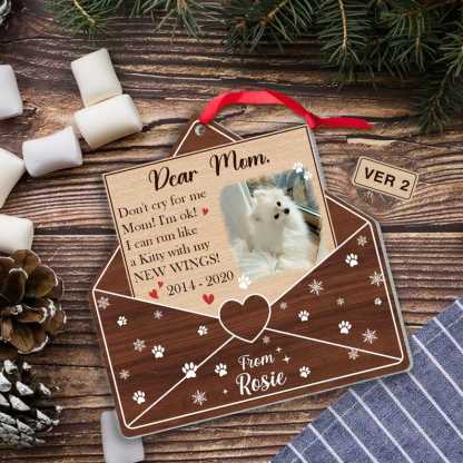 Custom Photo A Letter From Heaven Dog Cat Pet Memorial Gift