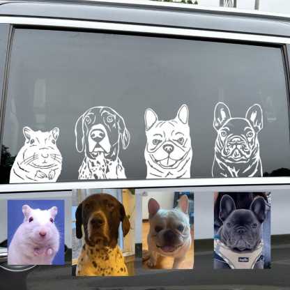Custom Pet Vinyl Decal From Photo, Laptop Dog Sticker, Cat Car Window Decal, Wall Decal, Personalized Pet Decal Vinyl, Pet Lover Gift