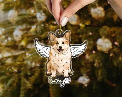 Pet Memorial Ornament Dog Photo Ornament Custom Dog Xmas Ornament