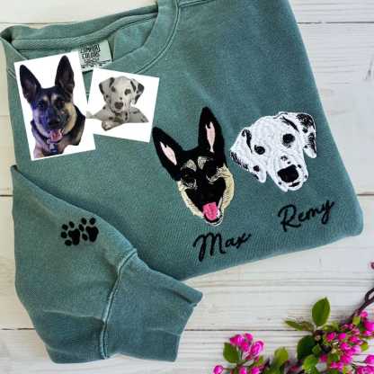 [Copy]Personalized Pet Portrait Embroidery Sweatshirt Hoodie T-shirt
