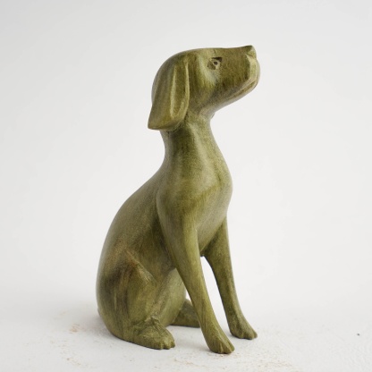 Custom dog sitting and standing wooden statue, handmade home decorations
