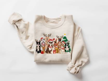 Christmas Dogs Sweatshirt Dog Lover Sweater Holiday Sweater Christmas Shirt