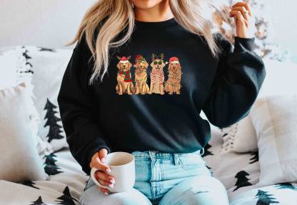 Christmas Dog Sweatshirt Christmas Golden Retriever Shirt Christmas Shirt
