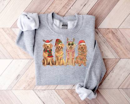 Golden Retriever Christmas Sweatshirt Dog Christmas Shirt Golden Mom shirt