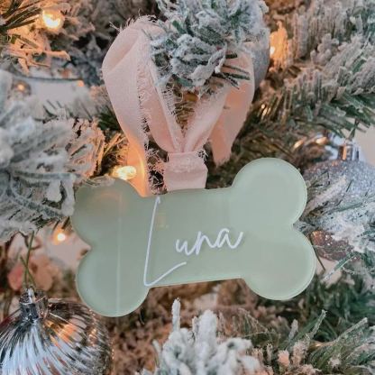 Custom Acrylic Dog Bone Ornament