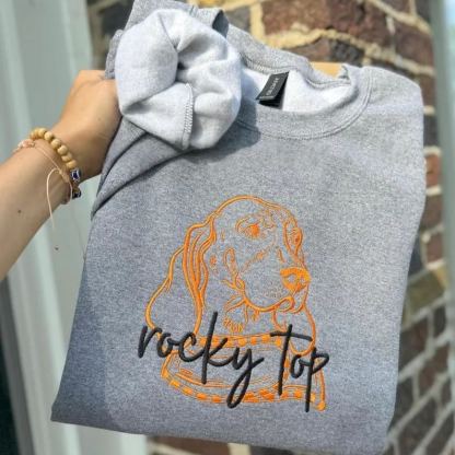 Custom Embroidered Pet Silhouette Sweatshirts With The Option To Add Your Pet's Name, Perfect Christmas Gifts For Pet Lovers