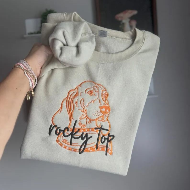 Custom Embroidered Pet Silhouette Sweatshirts With The Option To Add Your Pet's Name, Perfect Christmas Gifts For Pet Lovers