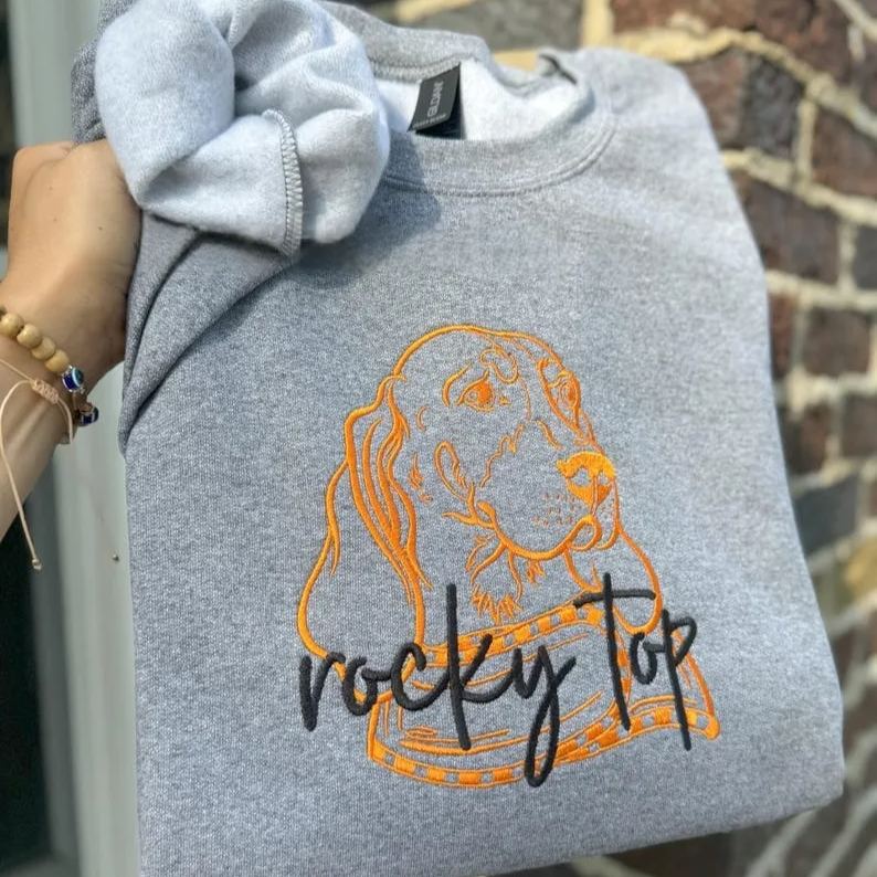 Custom Embroidered Pet Silhouette Sweatshirts With The Option To Add Your Pet's Name, Perfect Christmas Gifts For Pet Lovers