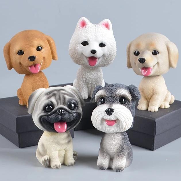 Custom Realistic Lifelike Bobbleheads for Dog Lovers, Car Bobble Head