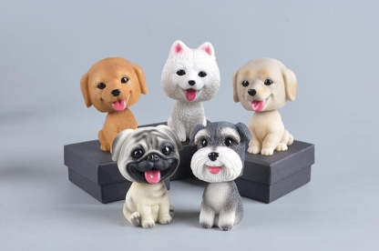 Custom Realistic Lifelike Bobbleheads for Dog Lovers, Car Bobble Head