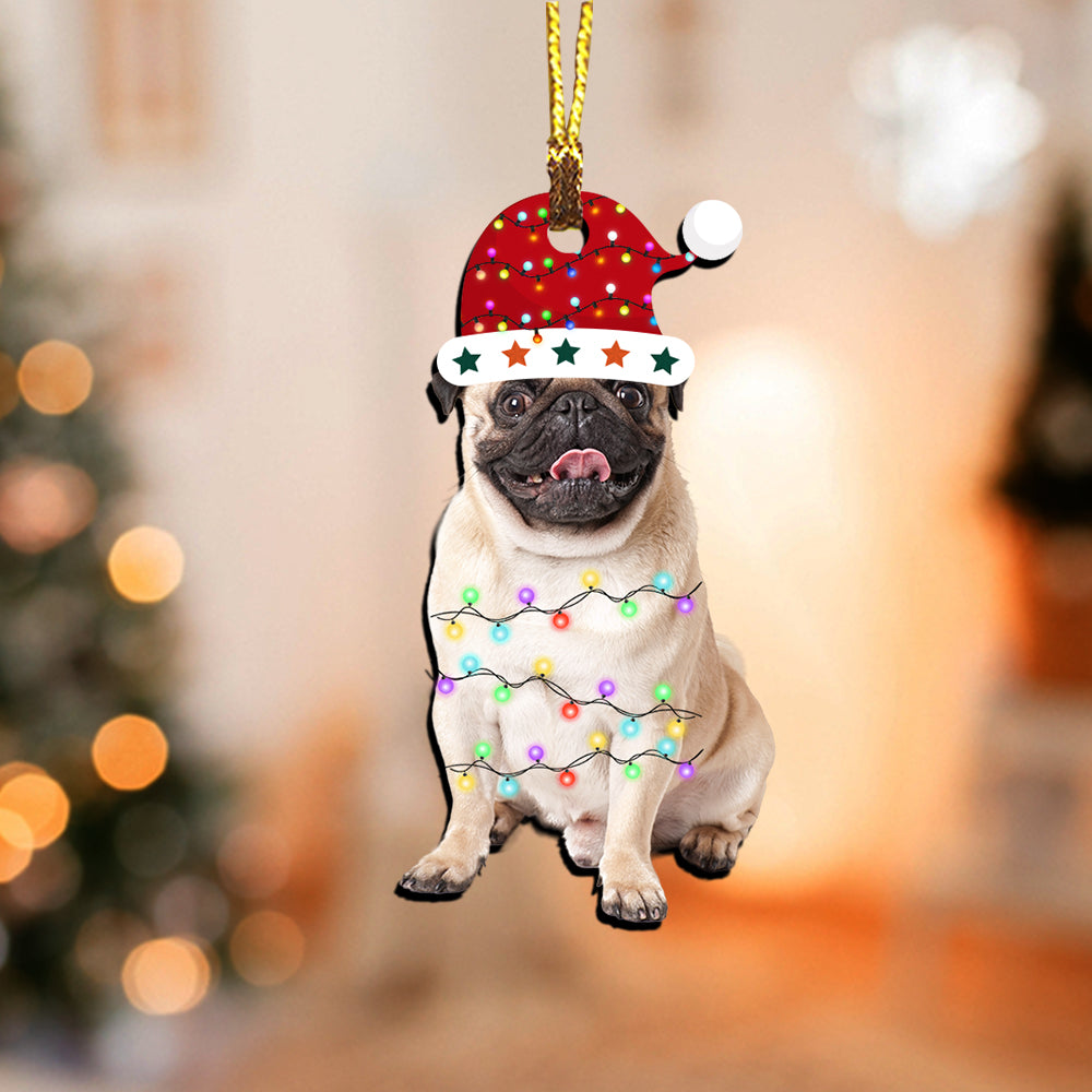 Pet With Hat - Custom Photo Personalized Acrylic Ornament - Gift For Christmas Pet Lover Gift