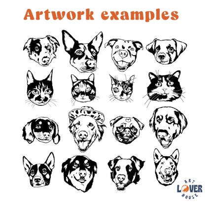 Custom Pet Portrait Embroidered Hoodie Using Pet Photo