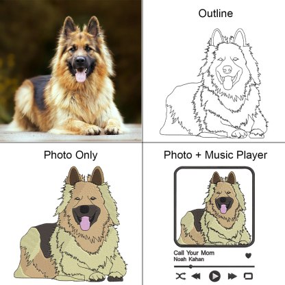 Custom Pet Photo Music Embroidery Player