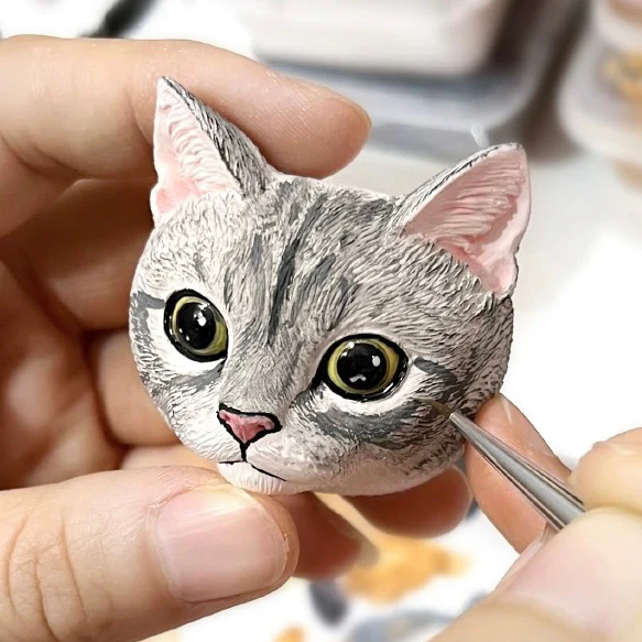 Custom Pet Sculpture – Multifunctional Pet Portrait Fridge Magnet and Car Air Freshener
