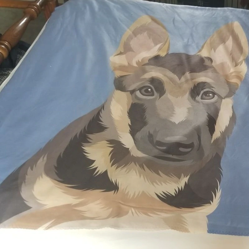 Custom Pet Print Fleece Sherpa Blanket Upload Multiple Pets