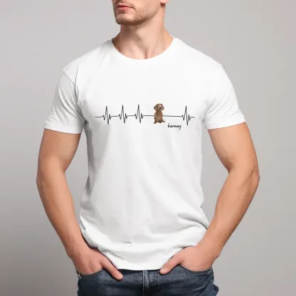 Feel the Love, Wear the Beat – Custom Pet Heartbeat Line T-Shirt, Sweatshirt, and Hoodie