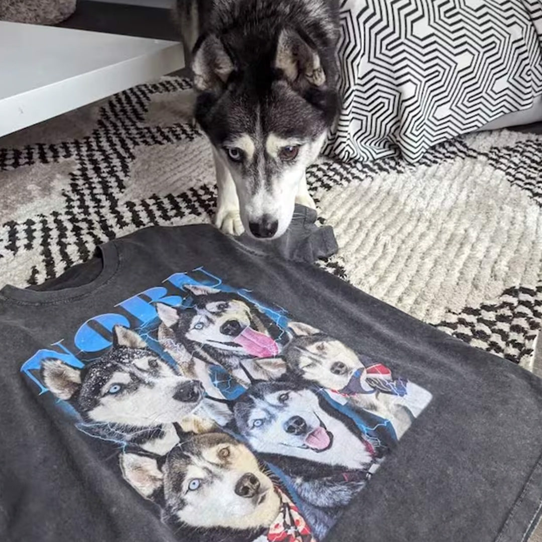 🐾✨Paw-some Style, Tail-Wagging Fun! - Custom Printing Vintage Hip Hop Vintage Pet Sweatshirt