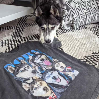 🐾✨Paw-some Style, Tail-Wagging Fun! - Custom Printing Vintage Hip Hop Vintage Pet Sweatshirt