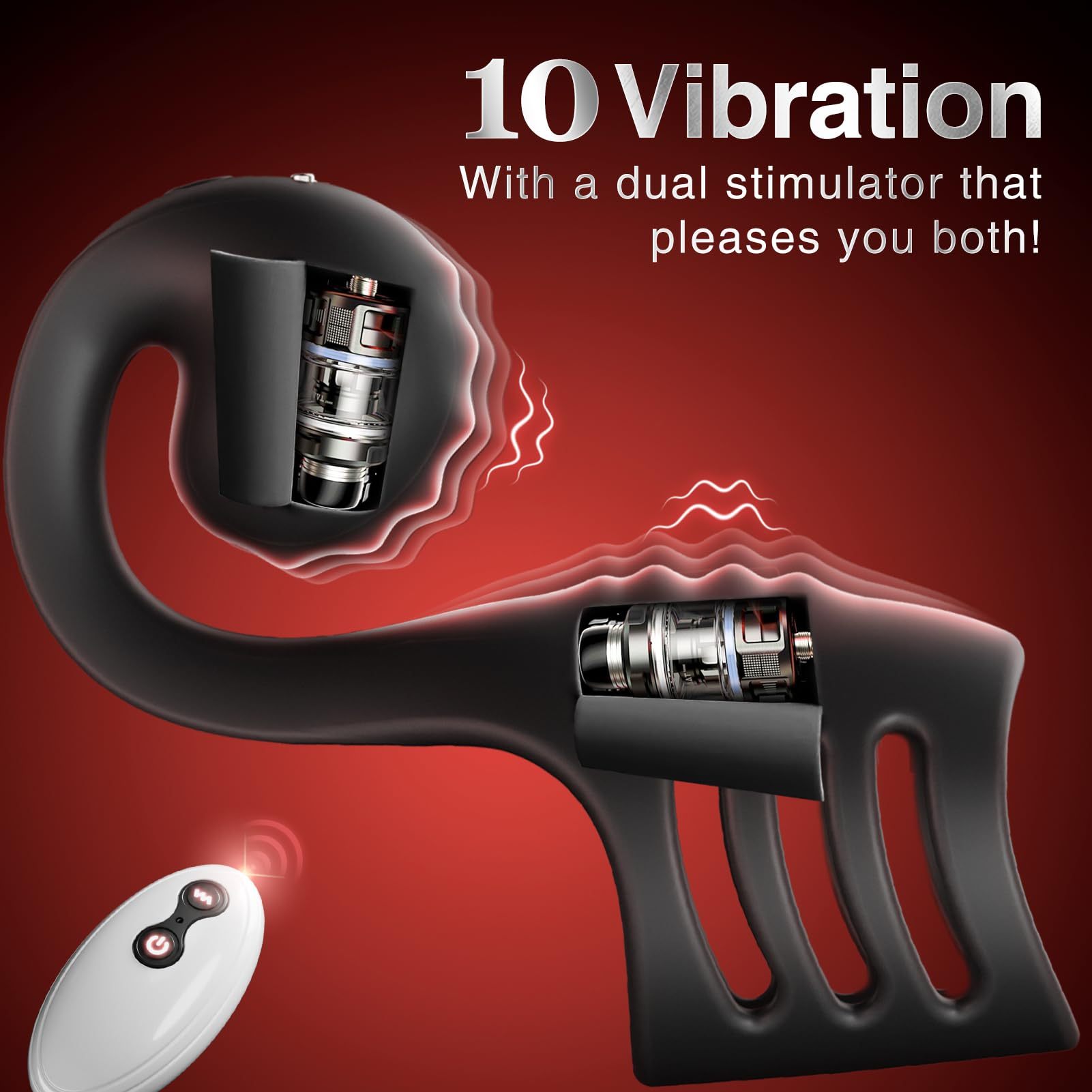 😍Unique Couples Masturbation Cock Ring Vibrator💥 - 🔥Male Sex Toys✨