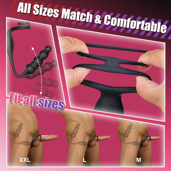 🏆2025 Hot Selling Product - 😍Thrust Vibration Prostate Massager with Cock Ring