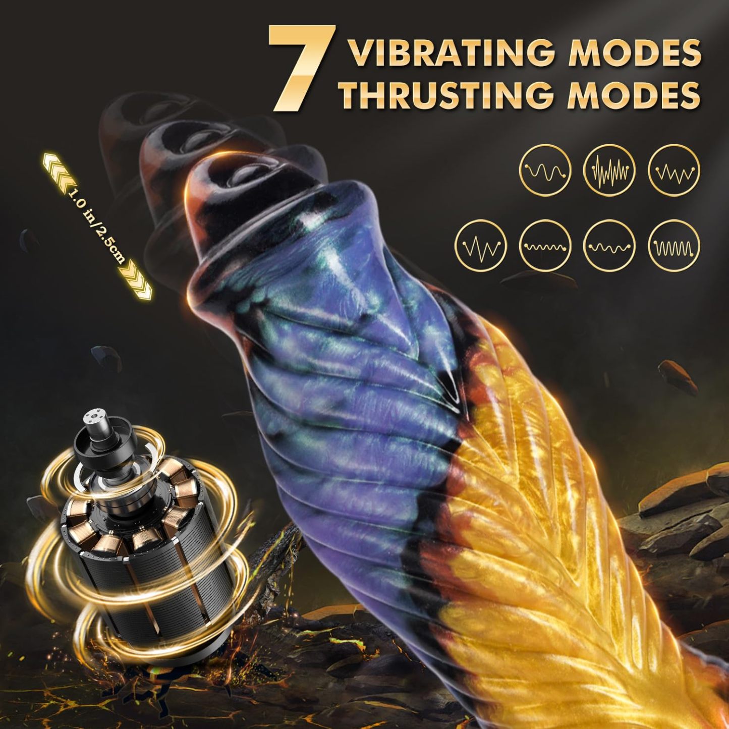 🔥2024 new model on the market-💥Colorful Gold Firebird Vibrator