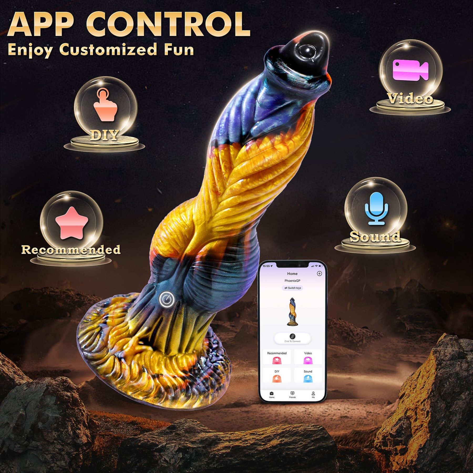 🔥2024 new model on the market-💥Colorful Gold Firebird Vibrator