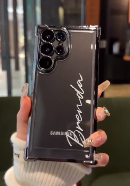 SPERSONALIZOWANE ETUI NA TELEFON SAMSUNG CASUAL VERTICAL NAME ULTRA TRANSPARENT