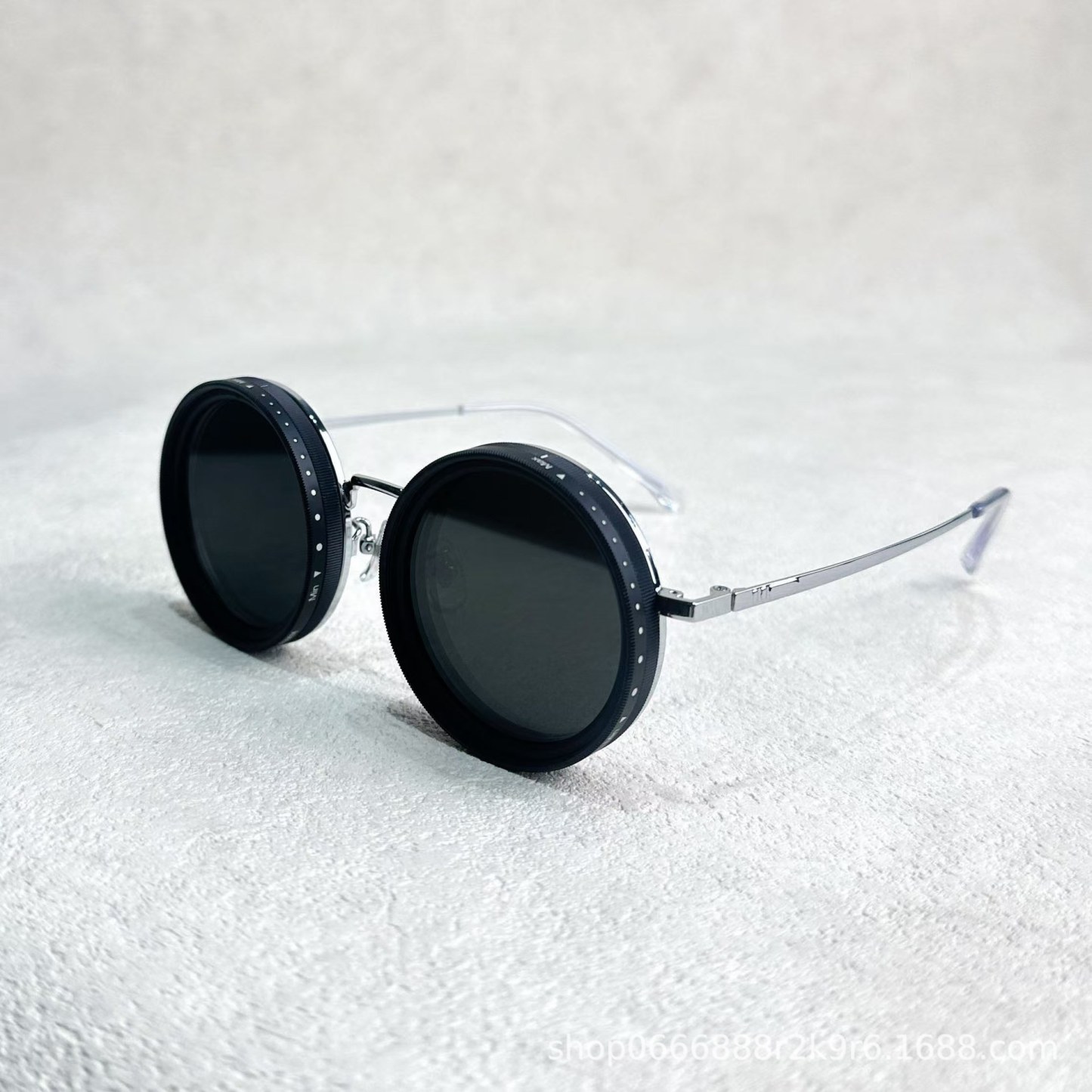 Okulary polaryzacyjne retro okrągłe z filtrem ND regulowanym od 1 do 9