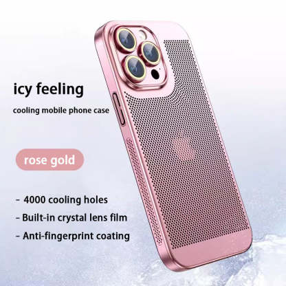 ✨Nowe etui na telefon komórkowy z ocynkowanej siatki rozpraszającej ciepło do iPhone'a