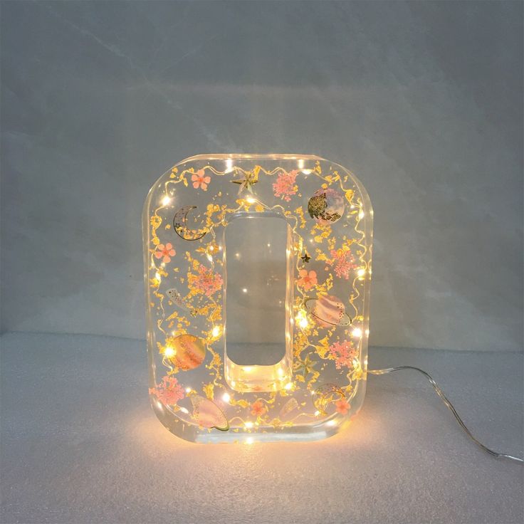 🌸Ręcznie robiona lampa nocna z żywicy kwiatowej