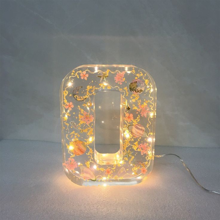 🌸Ręcznie robiona lampa nocna z żywicy kwiatowej